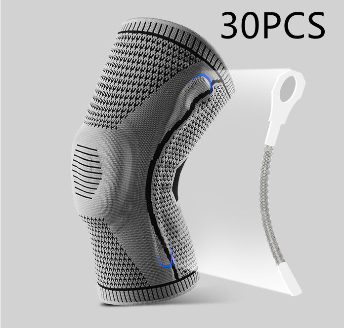 Genouillères de sport avec protection rotulienne en silicone à ressort