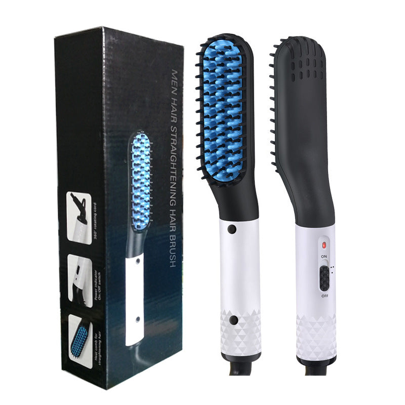 Lisseur Multifonction pour Cheveux – Brosse Peigne Lissante pour Homme, Lisseur de Barbe