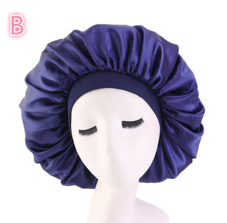 Bonnet de nuit en satin imprimé pour le sommeil