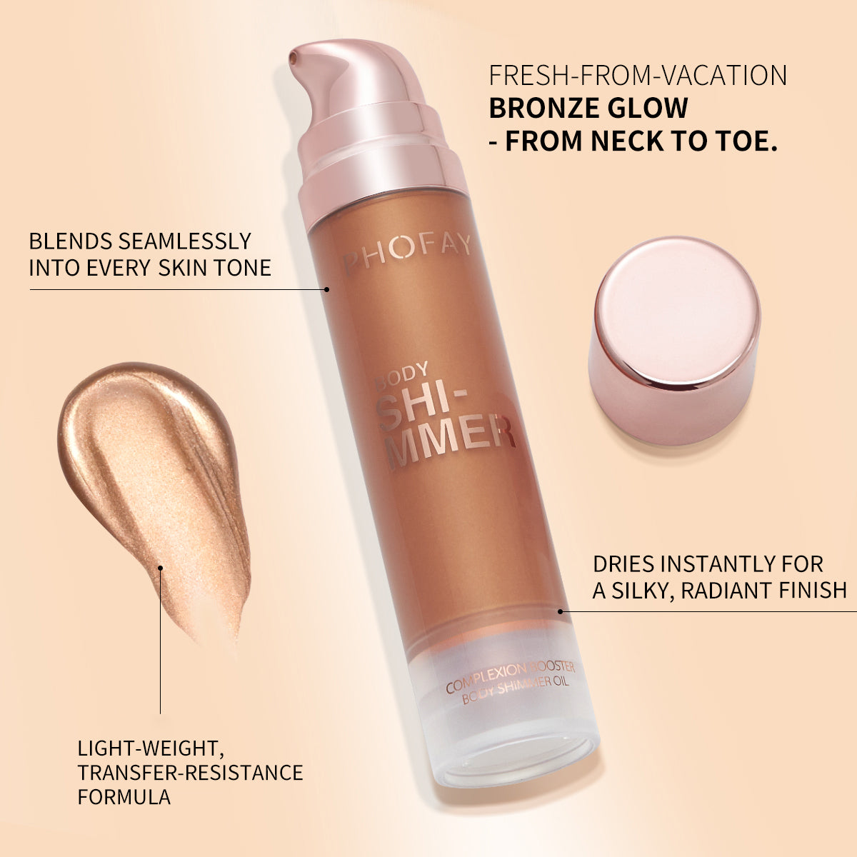 PHOFAY Huile pailletée pour le corps