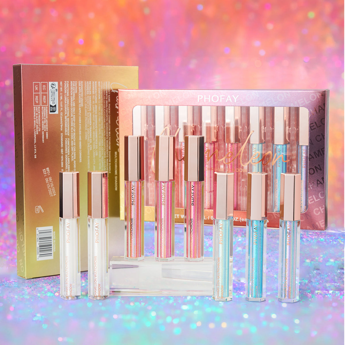 PHOFAY Coffret d’ombres à paupières multichromes caméléon