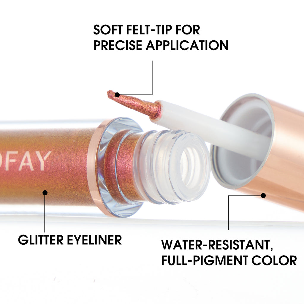 PHOFAY Coffret d’eyeliners liquides pailletés