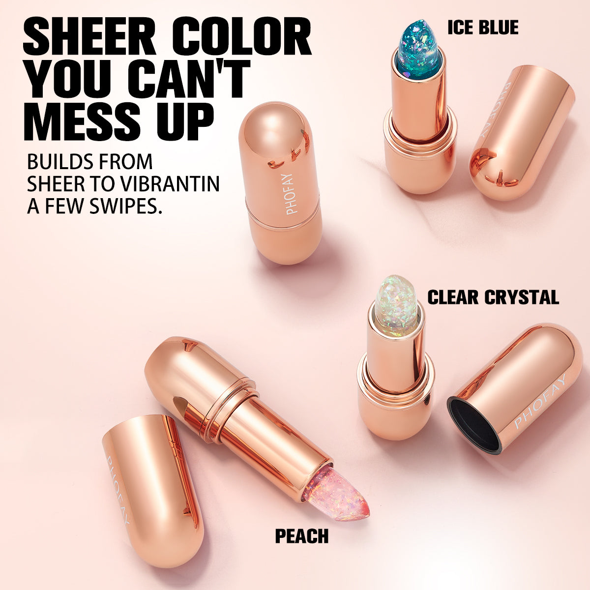 PHOFAY Rouge à lèvres gelée hydratant et réchauffant