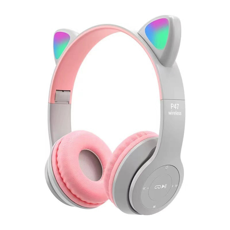 Casque pour enfants – Casque Bluetooth sans fil, pliable, avec fonction appel et carte mémoire