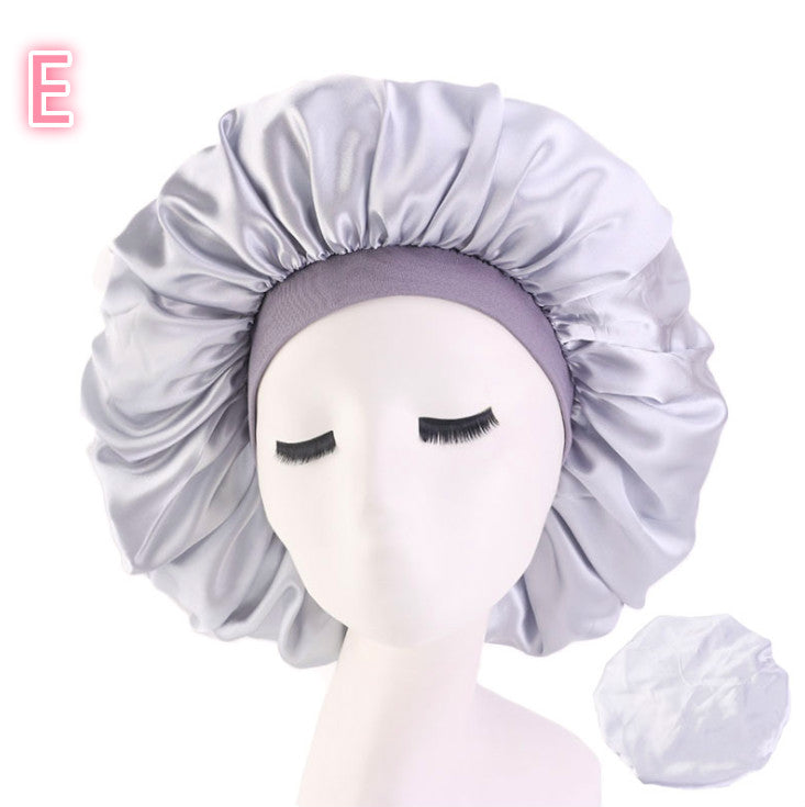 Bonnet de nuit en satin imprimé pour le sommeil