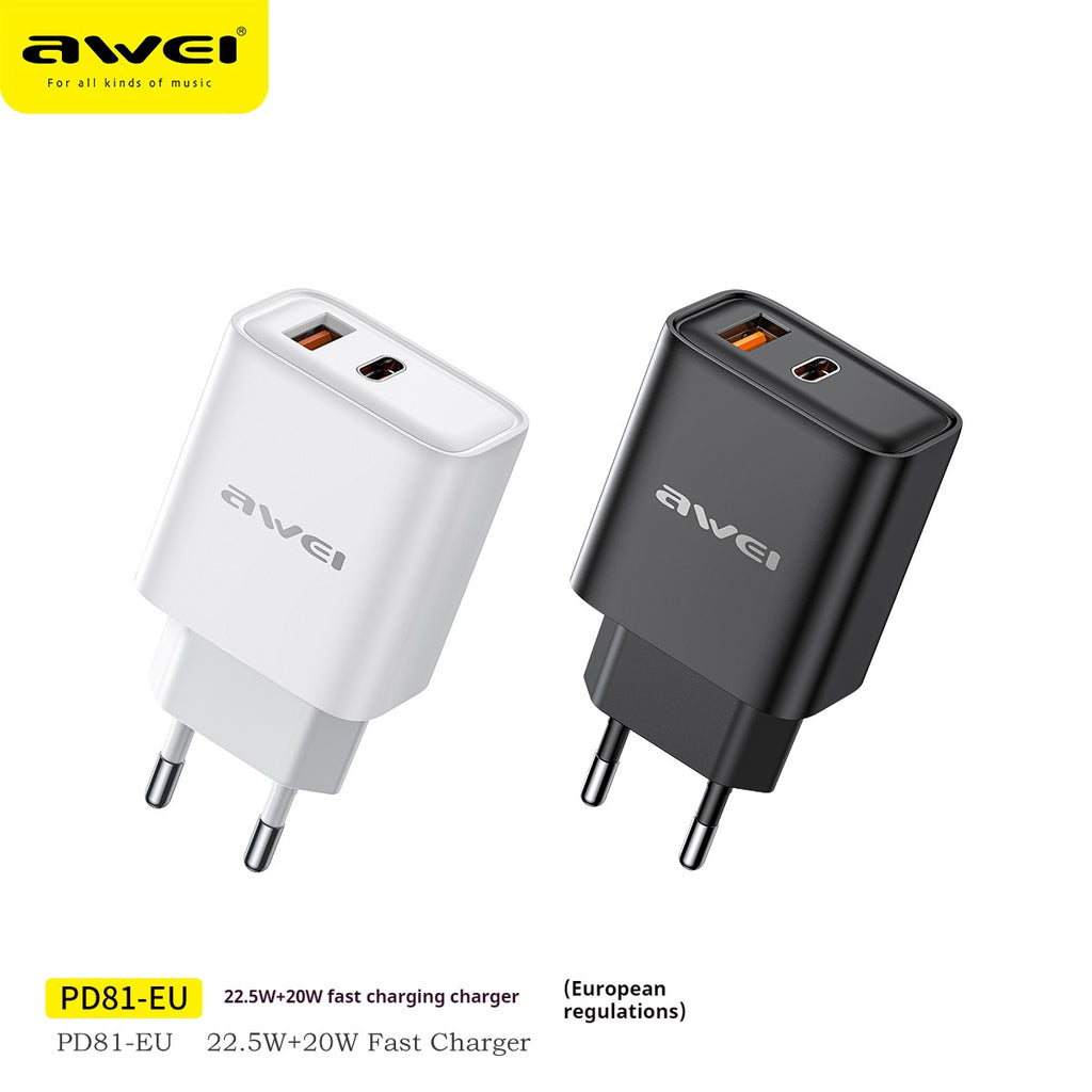 Chargeur rapide 22,5 W / 20 W (prise EU) AWEI