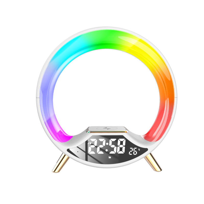 Lampe O Light – Haut-Parleur Bluetooth Multifonction avec Charge Sans Fil 3-en-1 et Veilleuse