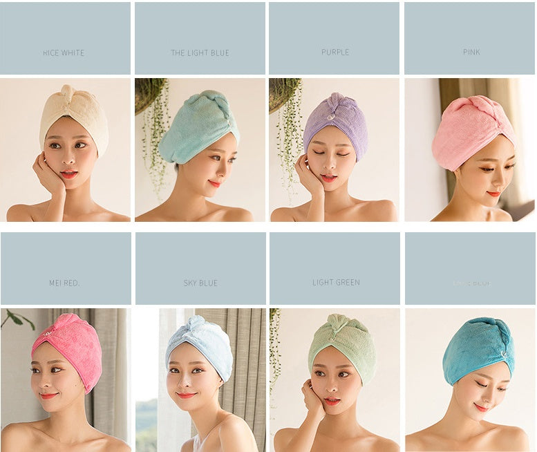 Bonnet de séchage pour femmes, serviette absorbante pour cheveux