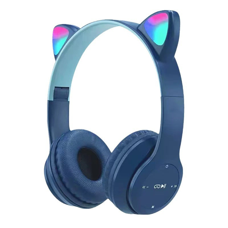 Casque pour enfants – Casque Bluetooth sans fil, pliable, avec fonction appel et carte mémoire