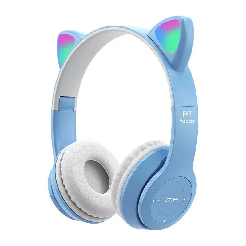 Casque pour enfants – Casque Bluetooth sans fil, pliable, avec fonction appel et carte mémoire