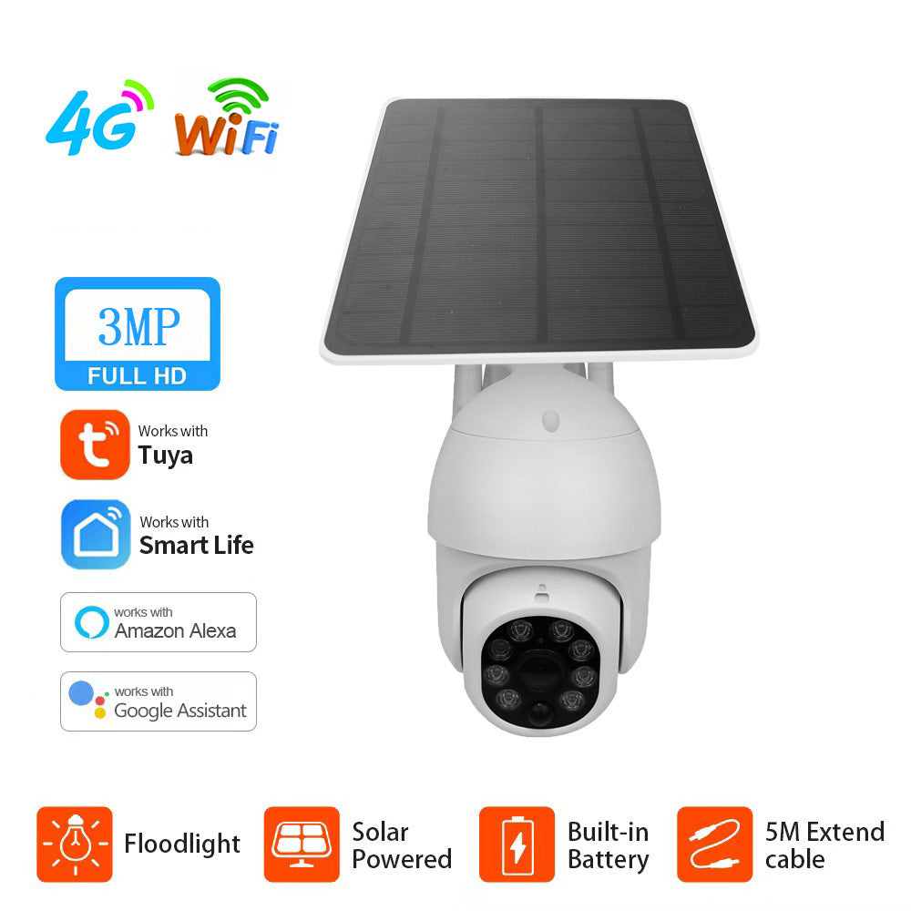 Caméra de surveillance solaire graffiti, extérieure, étanche, 4G