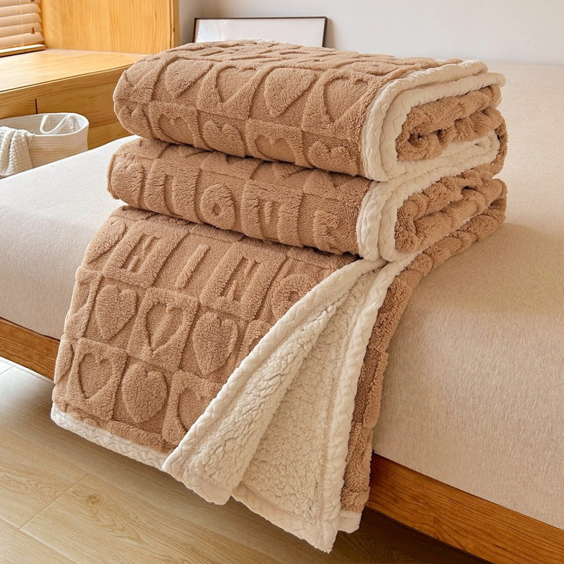 Plaid en flanelle épaisse pour canapé et moments cocooning