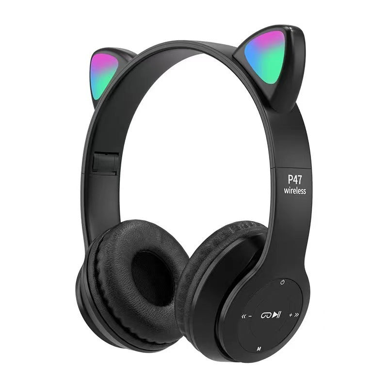 Casque pour enfants – Casque Bluetooth sans fil, pliable, avec fonction appel et carte mémoire