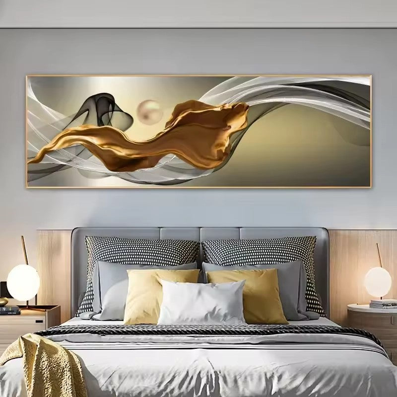 Peinture sur toile HD représentant une scène nocturne urbaine